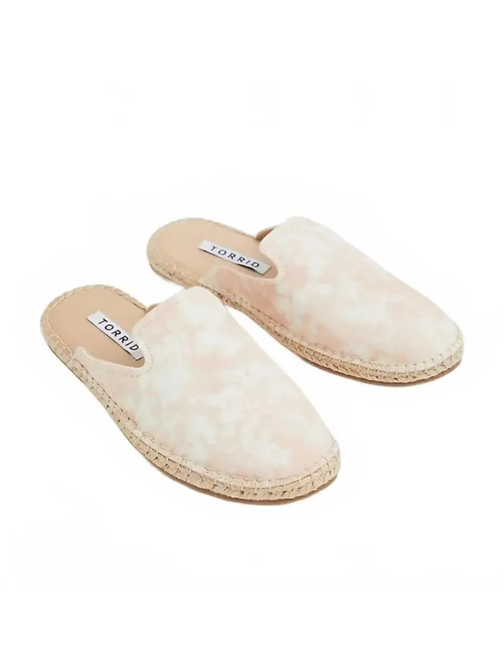 TORRID BLUSH TIE DYE CANVAS ESPADRILLE MULE Size 10WW